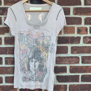 River Island Jim Morrison tee. Beads/rhinestones